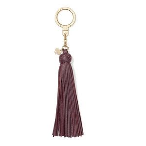 KATE SPADE Leather Tassel Keychain Fob